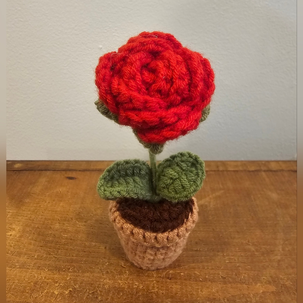 Handmade Crochet Rose 🌹